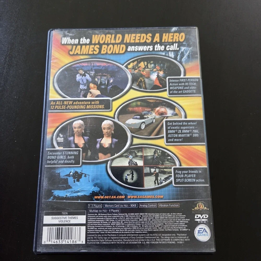 James Bond 007 Agent Under Fire PS2 PlayStation 2 Complete‎ CIB Video Game
